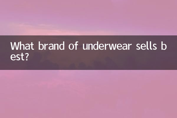 किस ब्रांड का अंडरवियर सबसे ज्यादा बिकता है?