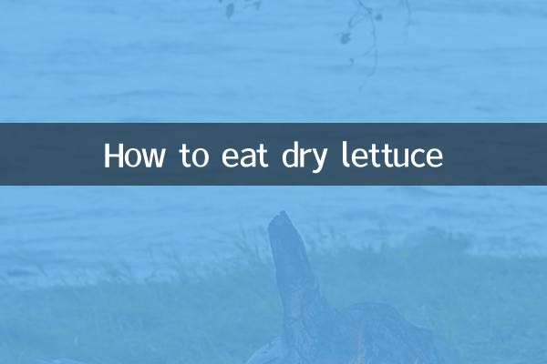 خشک لیٹش کیسے کھائیں