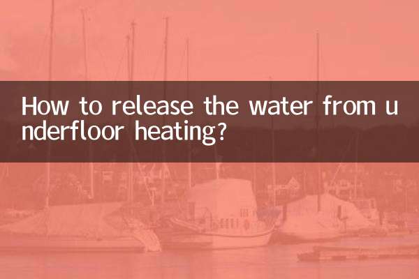 Comment évacuer l’eau du chauffage au sol ?