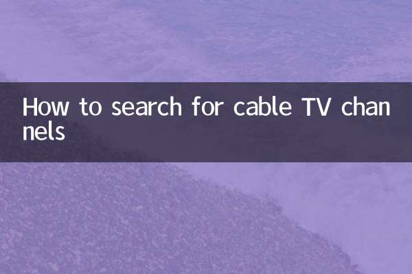 Come cercare i canali TV via cavo