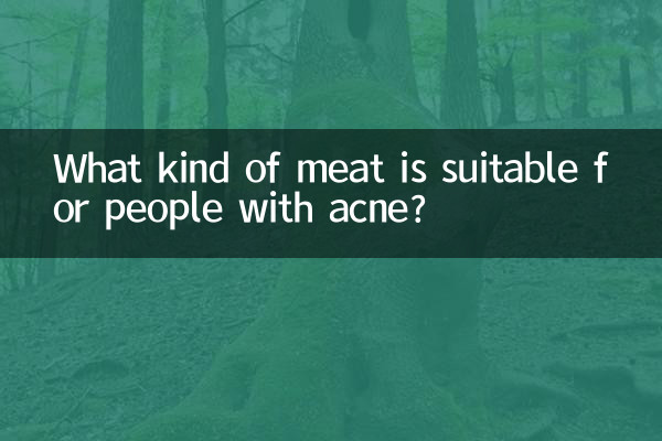여드름이 있는 사람에게 적합한 고기는 무엇입니까?