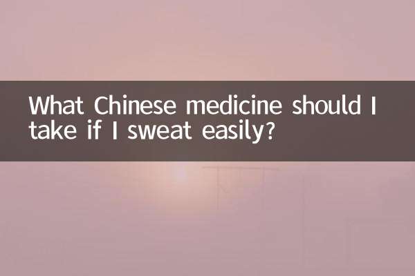 What Chinese medicine should I take if I sweat easily?