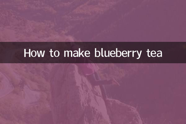 Cómo hacer té de arándanos