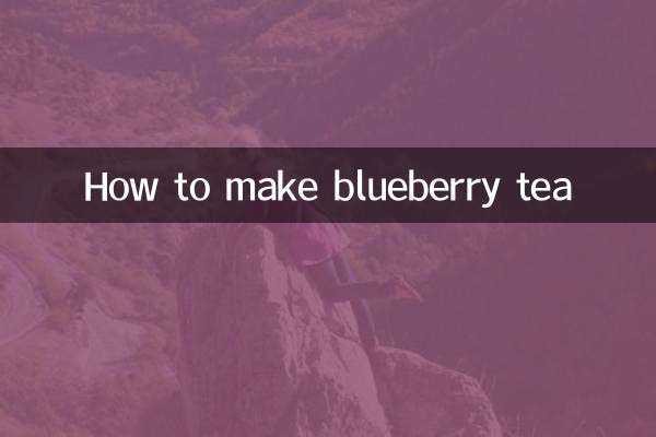Wie man Blaubeertee zubereitet