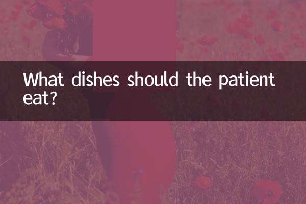Quali piatti dovrebbe mangiare il paziente?